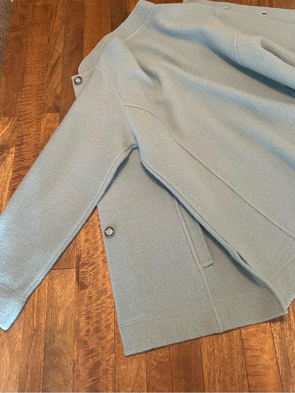 Norm Thompson Baby Blue Wool Coat - Picture 14 of 15